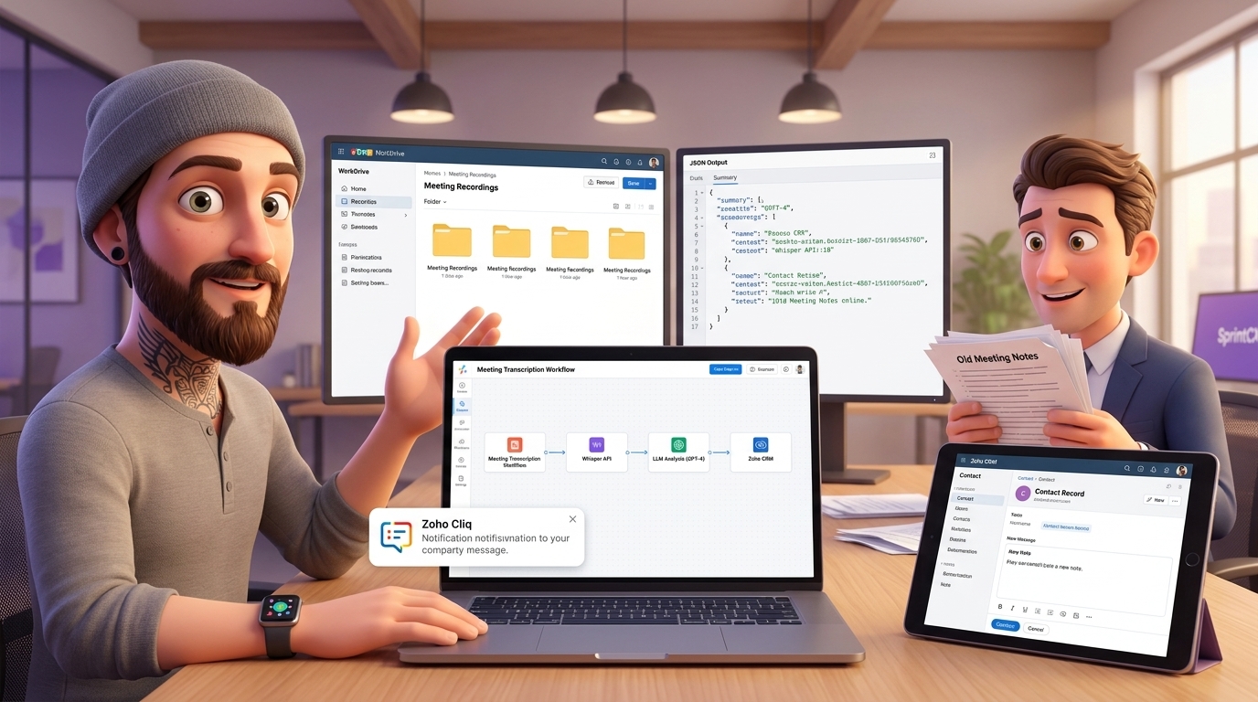 Du betrachtest gerade Tutorial: Zoho Flow, WorkDrive und OpenAI APIs für Meeting-Aufgabenautomatisierung