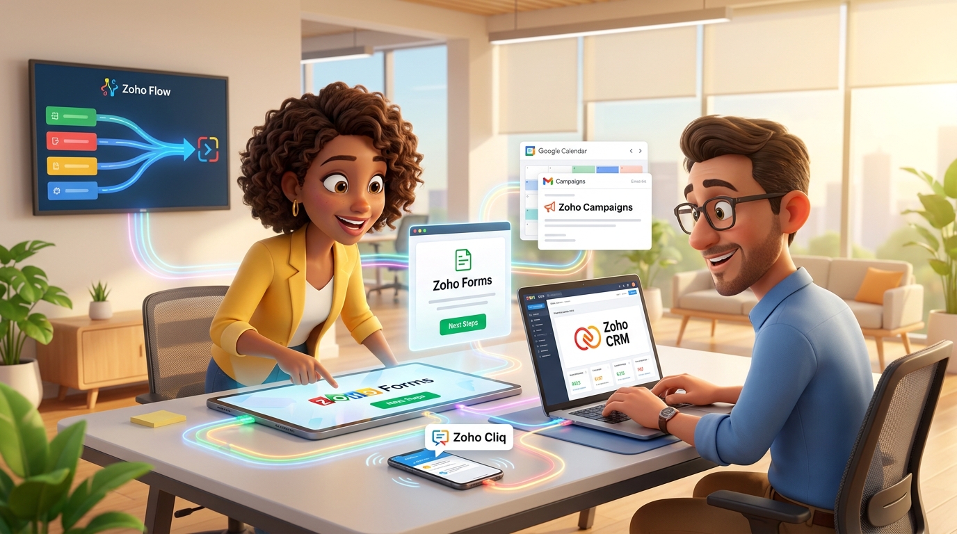 Du betrachtest gerade Zoho Forms, CRM und Flow im Lead-Management nach Webinaren integrieren