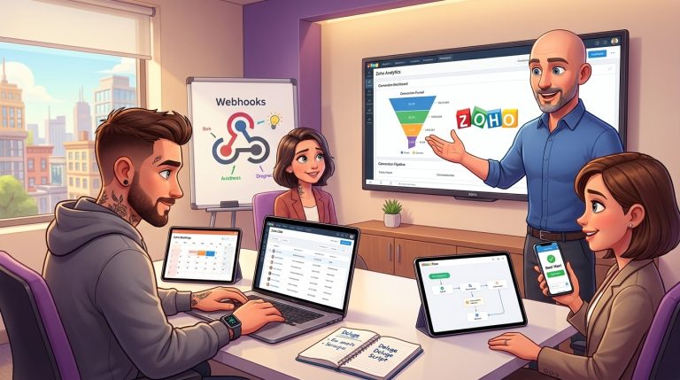 Mehr über den Artikel erfahren Zoho CRM, Zoho Bookings und Webhooks: Tutorial für lückenloses Lead-Tracking und Deal-Reporting