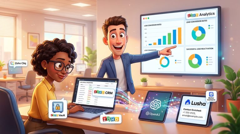 Mehr über den Artikel erfahren Zoho CRM, OpenAI API, Lusha: Tutorial zur automatisierten Lead-Reaktivierung