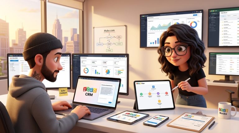 Mehr über den Artikel erfahren Zoho CRM, Desk und externe APIs: Webinar-Kampagnen bis KI-Support automatisieren