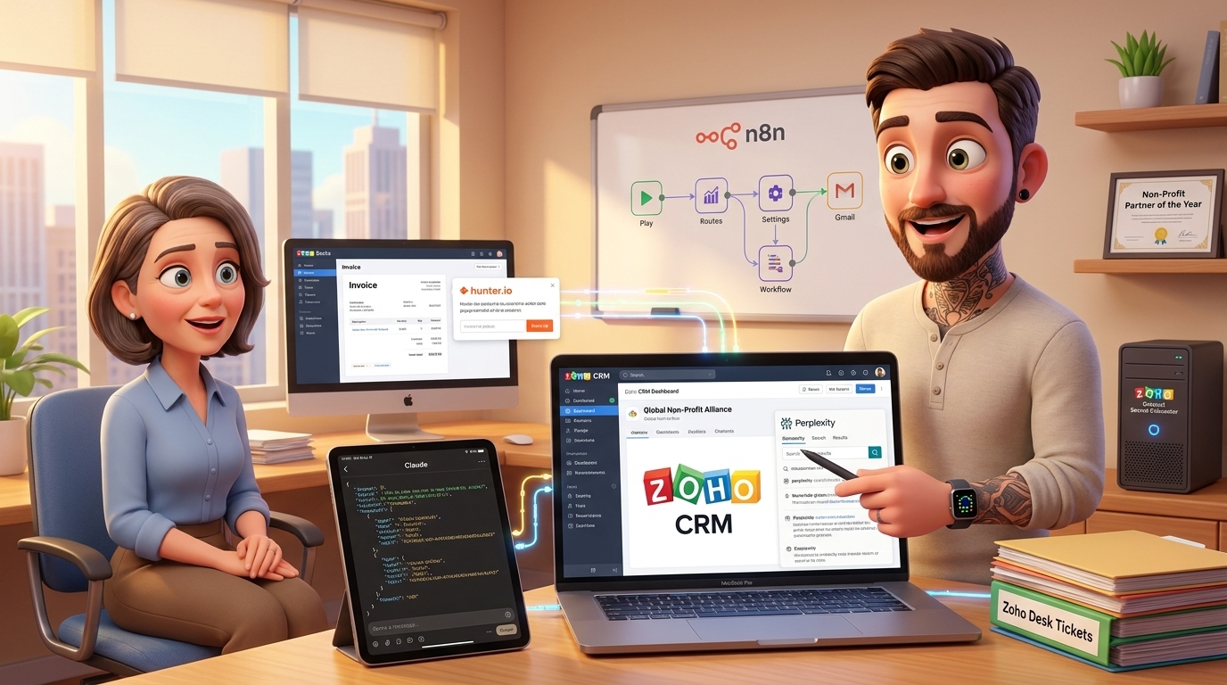 Du betrachtest gerade Zoho CRM, Perplexity API und Claude für KI-gestützte Kontakt- und Kundenanalyse Integration Tutorial