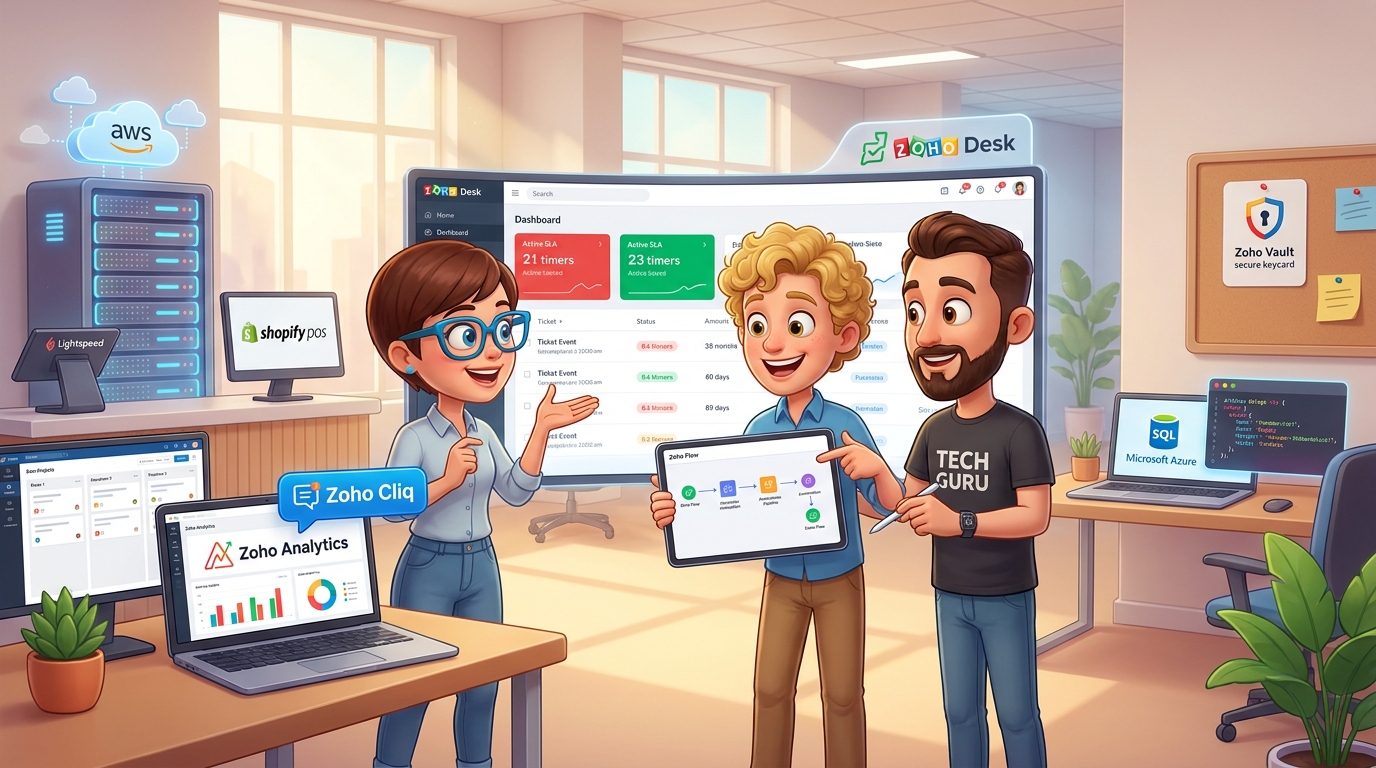 Du betrachtest gerade Zoho Desk, Flow und Analytics für SLA-Management mit Dienstleistern Tutorial