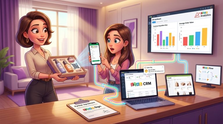 Mehr über den Artikel erfahren Mehrstufiges Partnerprogramm mit Zoho CRM, Shopify und QR-Code-Tracking umsetzen