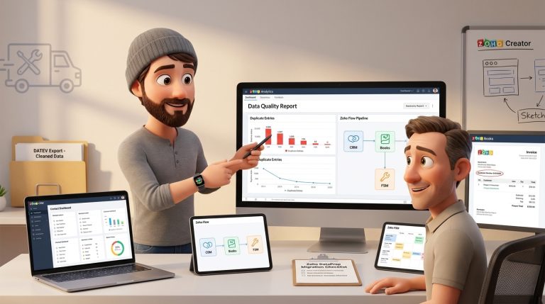 Mehr über den Artikel erfahren Zoho CRM, Books und FSM: Datenintegrität sichern und Duplikate systematisch bereinigen