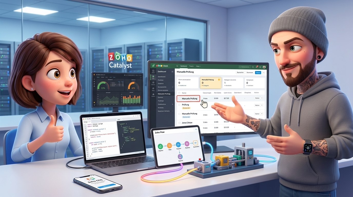 Du betrachtest gerade Zoho Desk, OpenAI API und Flow: KI-gestützte Ticketautomation mit Self-Check