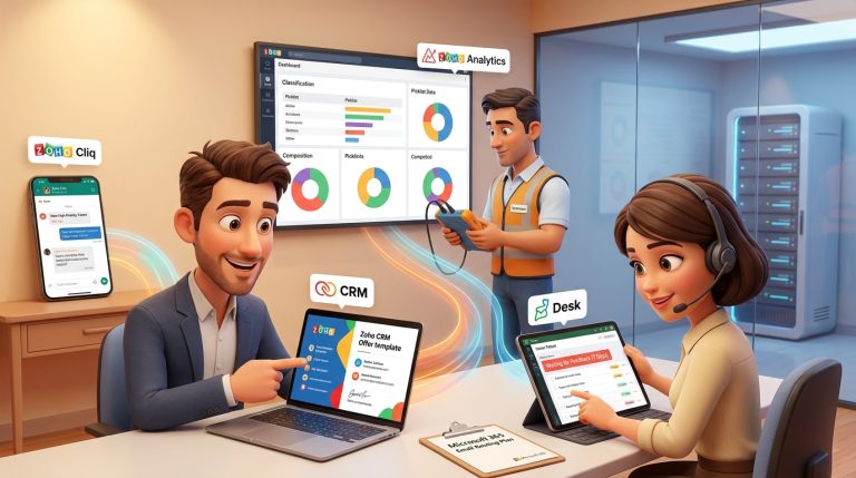 Mehr über den Artikel erfahren Zoho CRM, Zoho Desk und Microsoft 365 für Angebots- und Service-Workflows integrieren