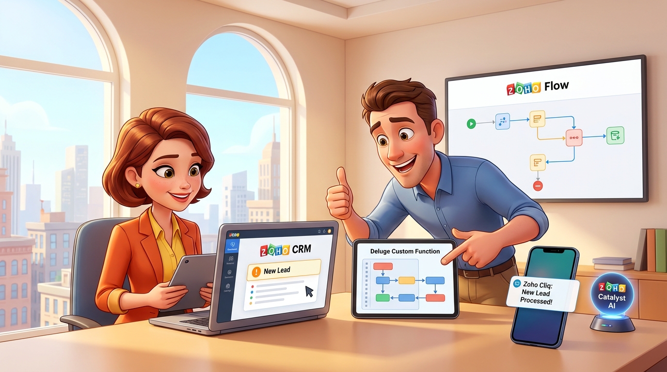 Du betrachtest gerade Automatisierter Lead-Import: Zoho CRM, Deluge Custom Functions und API-Integration für B2B-Vertrieb