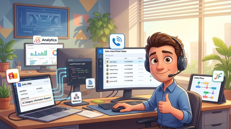 Mehr über den Artikel erfahren Automatisiertes Lead-Management mit Zoho CRM, Deluge und OpenAI API: E-Mail-Analyse und Power Dialer Integration