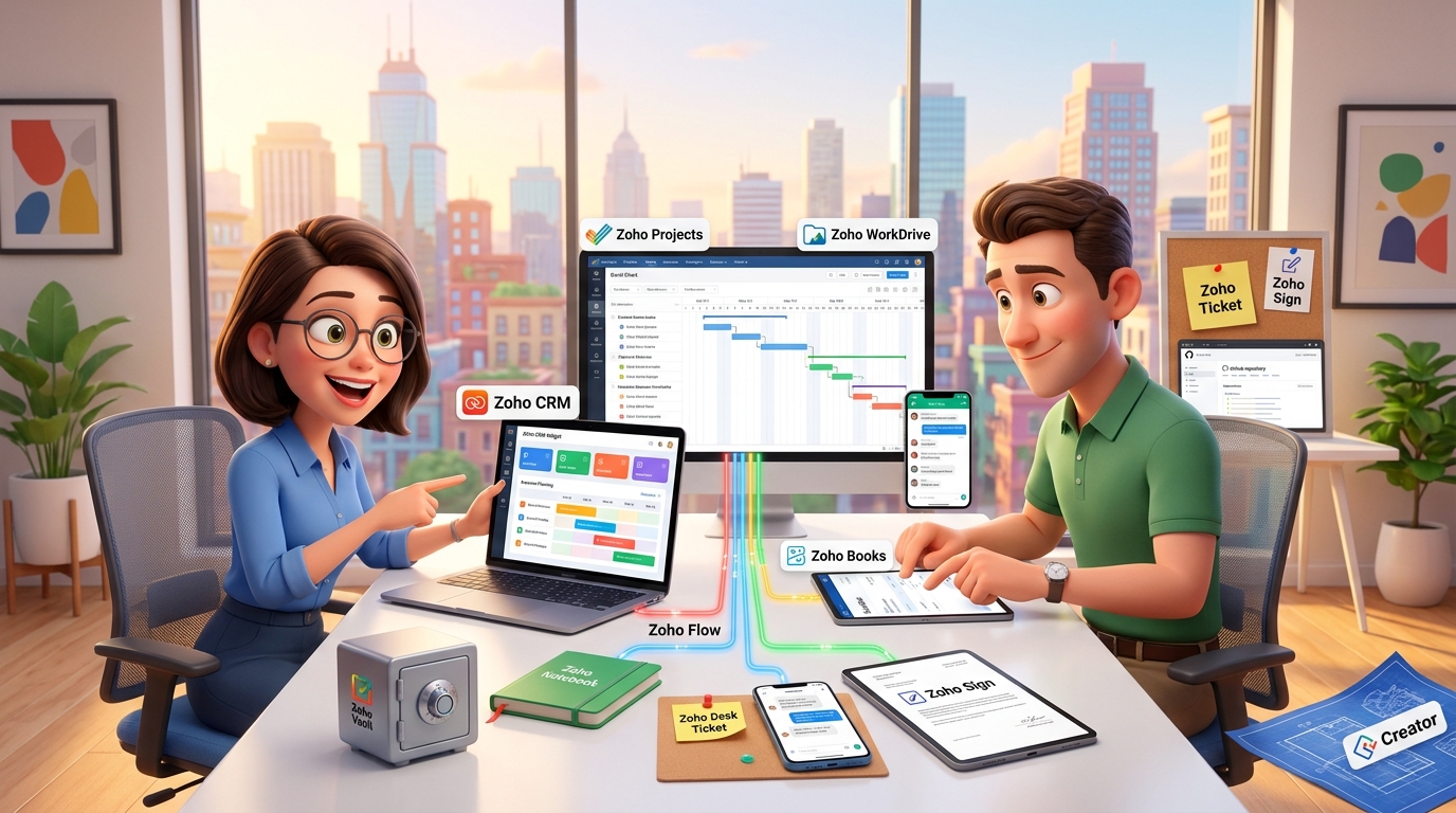 Du betrachtest gerade Zoho CRM Widgets, Deluge und APIs kombinieren: Tutorial zur agilen Planungstool-Integration