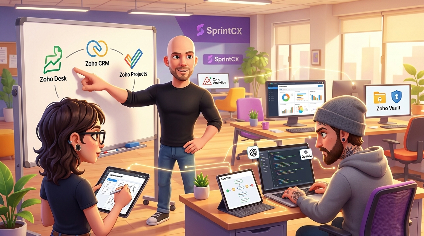 Du betrachtest gerade Zoho Desk, OpenAI API und Deluge: Workflow-Tutorial für Ticket-Kategorisierung