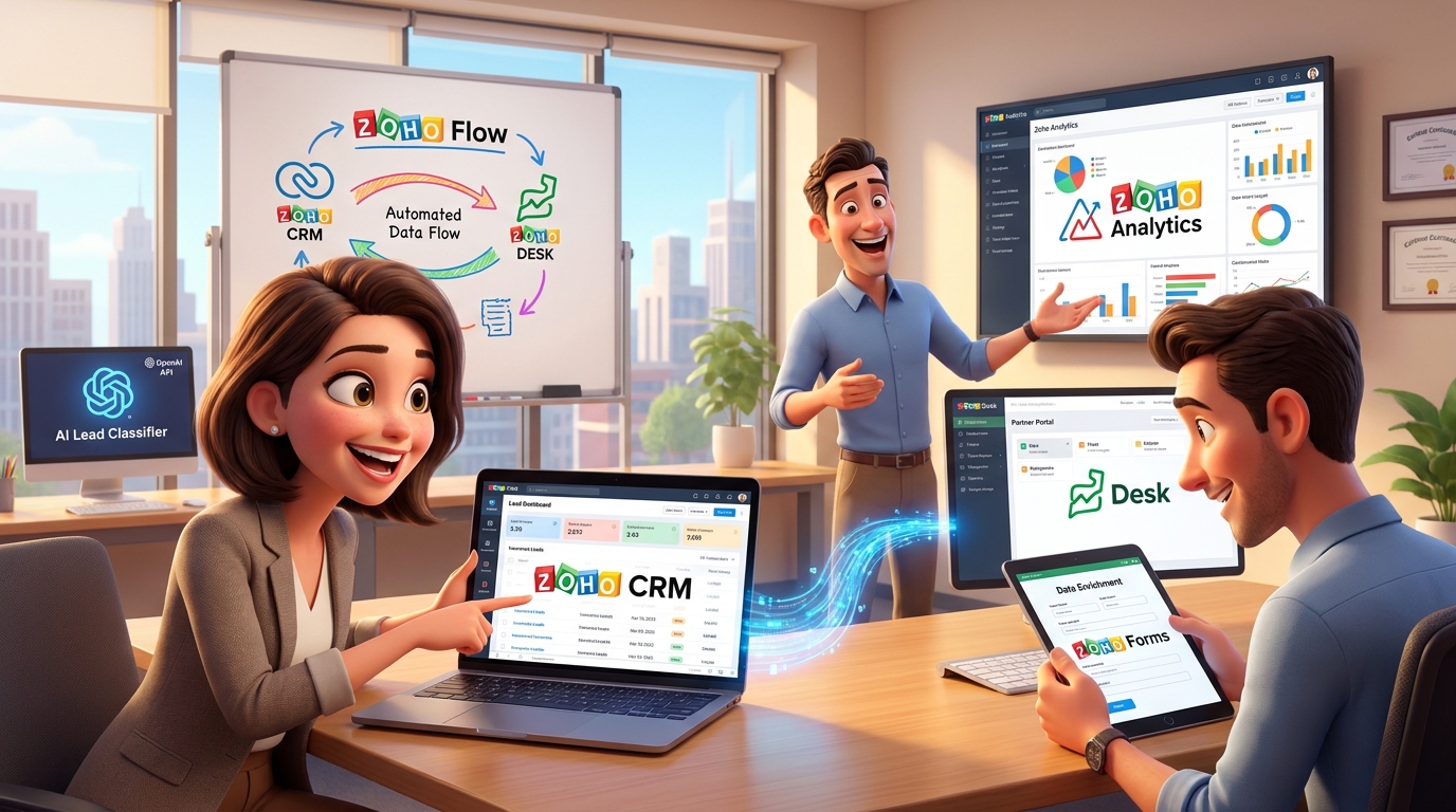 Du betrachtest gerade Zoho CRM, OpenAI API und Zoho Desk im Lead-Management automatisieren – Tutorial