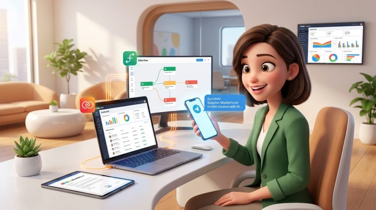 Mehr über den Artikel erfahren Autonome KI-Agenten via Telegram mit Zoho CRM API für Vendor-Onboarding steuern
