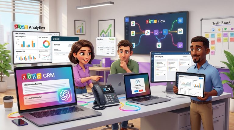 Mehr über den Artikel erfahren Zoho CRM, 3CX, Bexio und OpenAI API integrieren: Tutorial für Lead-Management und Automatisierung