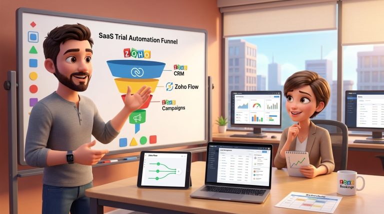 Mehr über den Artikel erfahren Zoho CRM, Zoho Flow und APIs: SaaS-Testphase automatisiert umsetzen