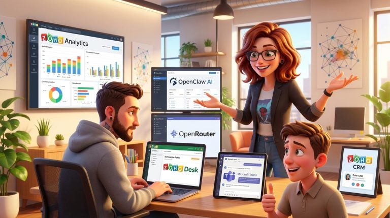Mehr über den Artikel erfahren Zoho Desk, OpenClaw, Microsoft Teams: Tutorial zur KI-Ticket-Automatisierung
