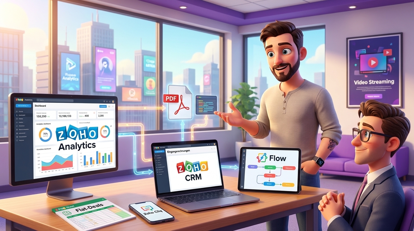 Du betrachtest gerade Zoho CRM, Analytics und externe KI-API im Tutorial für automatisierte ROI-Analysen