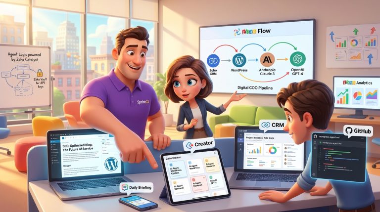 Mehr über den Artikel erfahren Zoho Creator, GitHub und OpenAI API: KI-Agenten für WordPress-Prozesse erstellen