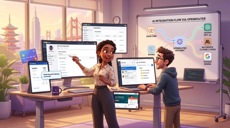 Mehr über den Artikel erfahren Zoho CRM, Zoho Books und Stripe integrieren für internationales Wachstum – Tutorial