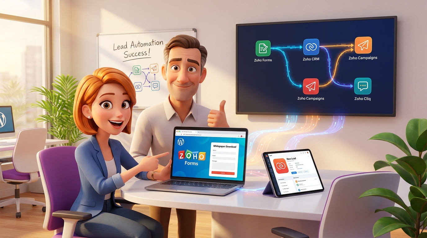 Du betrachtest gerade Zoho Forms, Zoho CRM und Zoho Flow Integration für automatisiertes Lead-Management in WordPress
