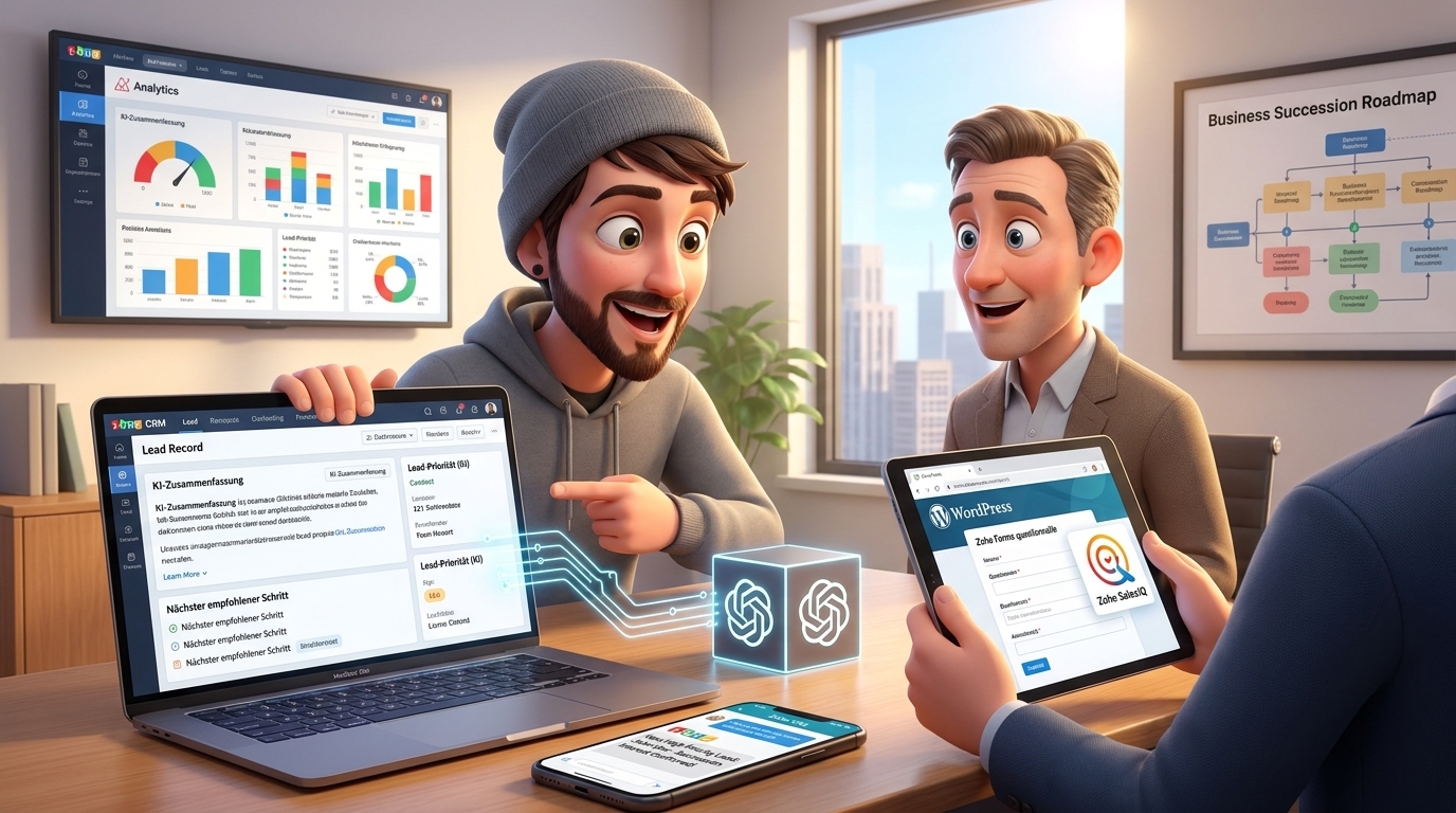 Du betrachtest gerade Zoho CRM, OpenAI API und SalesIQ für automatisierte Lead-Analyse lernen