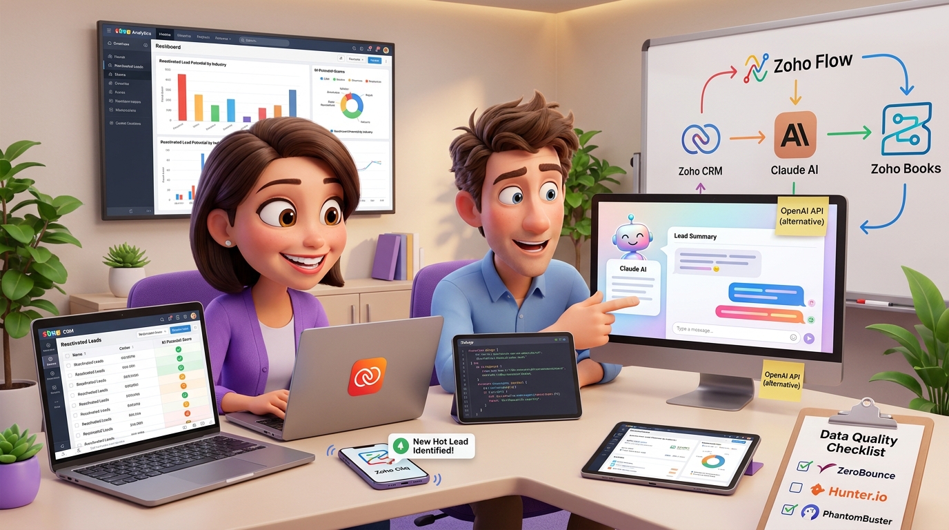 Du betrachtest gerade Zoho CRM, Deluge und Claude API im Lead-Management: Tutorial zur KI-basierten Altkontakt-Analyse