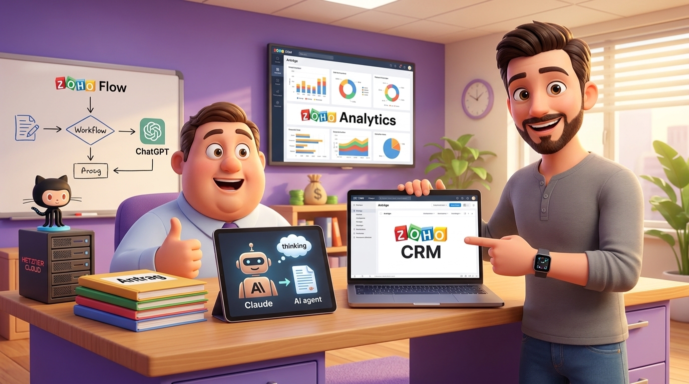 Du betrachtest gerade Zoho CRM, externe KI-Agenten und APIs für automatisierte PDF-Antragsverarbeitung