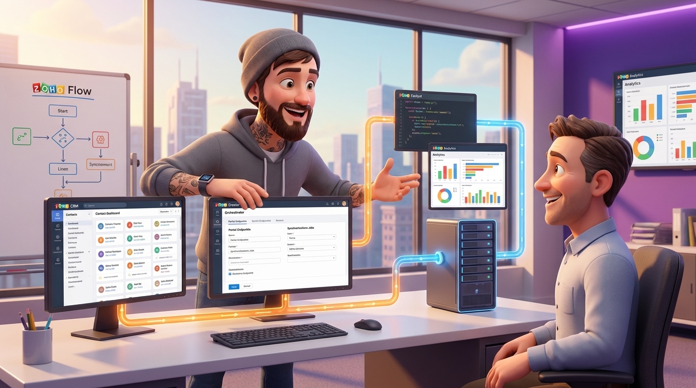 Du betrachtest gerade Zoho Creator, Zoho CRM, Catalyst: Middleware für Portal-Integration
