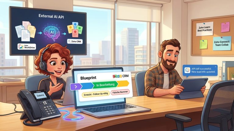 Mehr über den Artikel erfahren Zoho CRM, Zadama API und KI-Integration für automatisiertes Lead-Management: Praxis-Tutorial