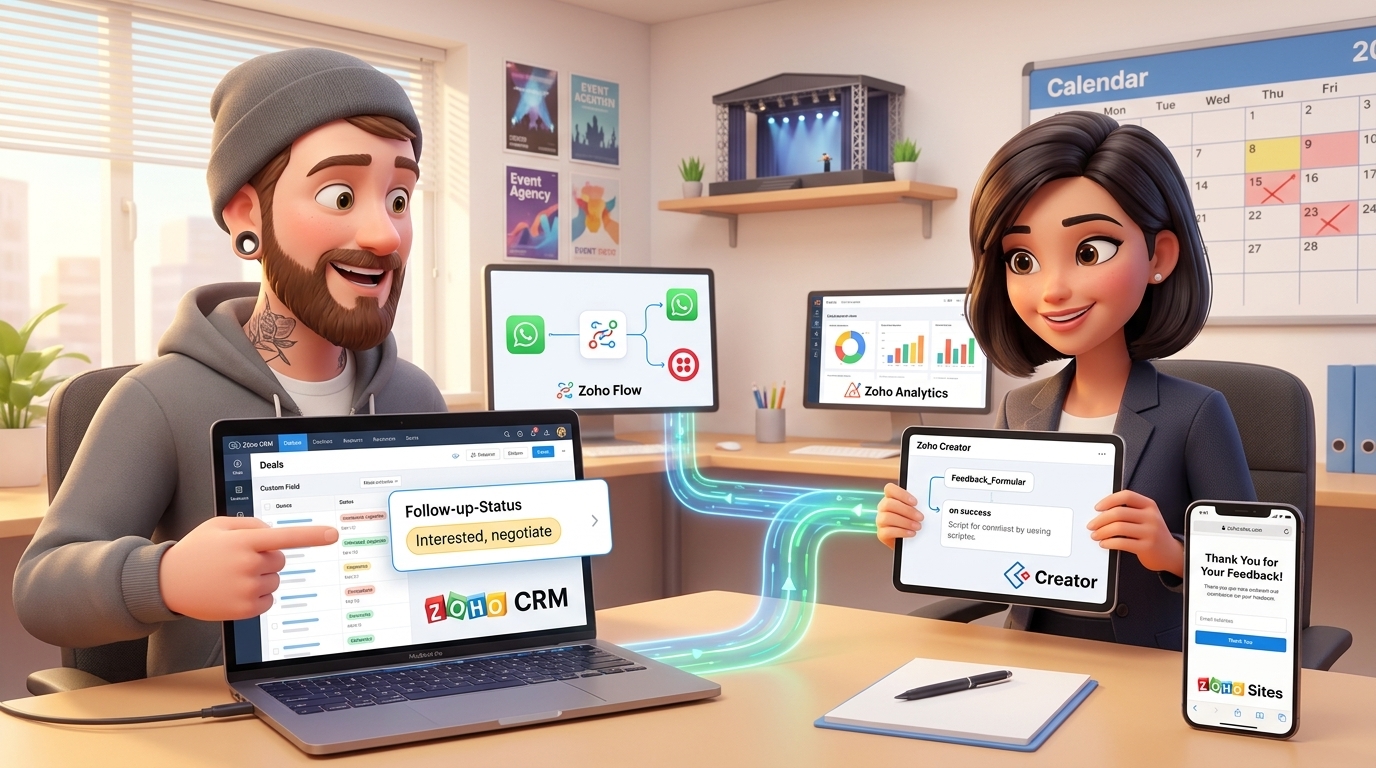 Du betrachtest gerade Automatisierte Angebotsverfolgung im Event-Management mit Zoho CRM, Creator und Deluge