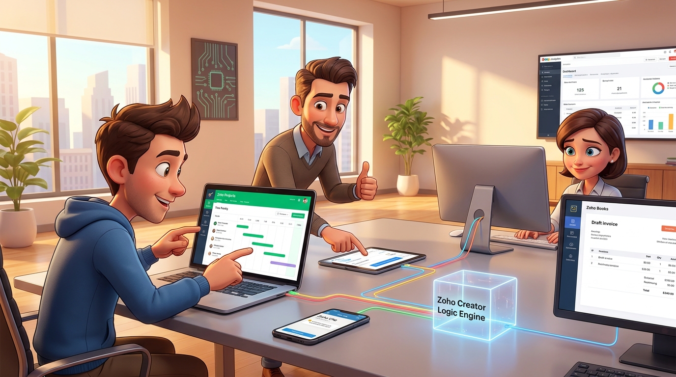 Du betrachtest gerade Zoho Projects, Books und CRM per API für Abrechnungs-Widget verbinden