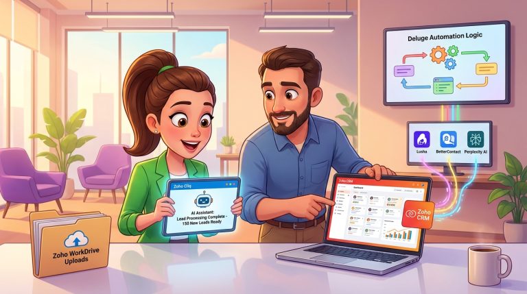 Mehr über den Artikel erfahren Zoho CRM, Zoho Cliq und externe APIs im Lead-Management automatisieren