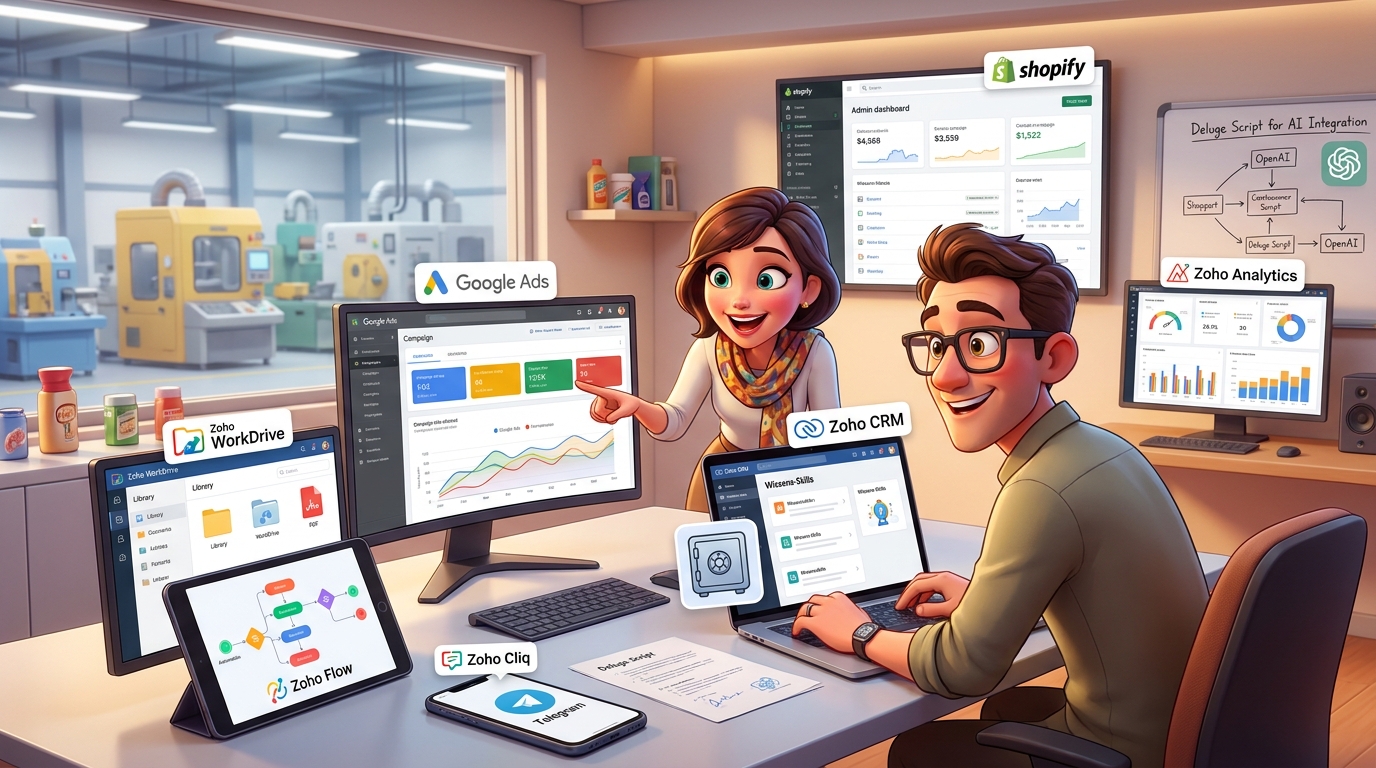 Du betrachtest gerade Zoho CRM, OpenAI API und Shopify: Tutorial für KI-gestützten Wissens-Hub