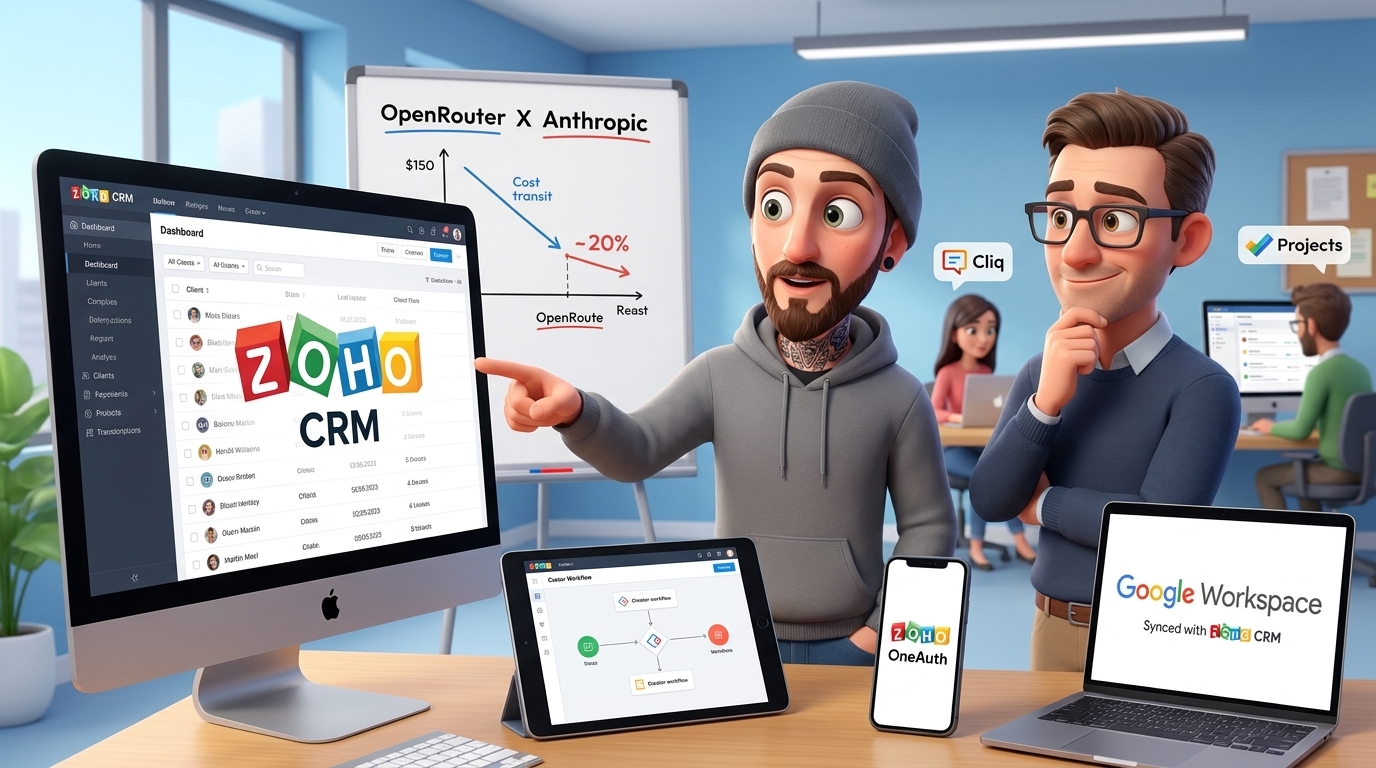 Du betrachtest gerade Zoho CRM, Zoho Vault und WordPress sicher integrieren: API-Workflows und KI-Kosten im Griff