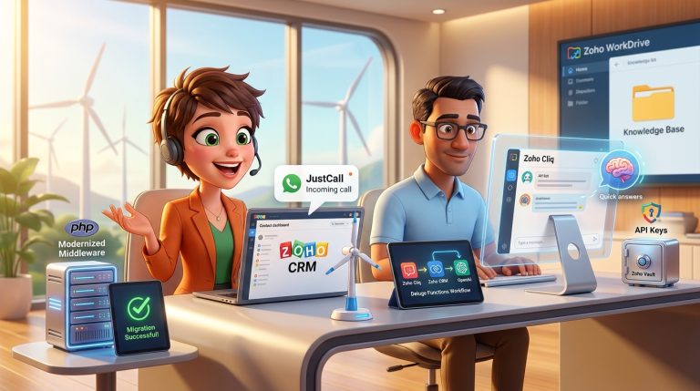 Mehr über den Artikel erfahren Zoho CRM, JustCall, OpenAI API integrieren: Tutorial für internationales Lead-Management