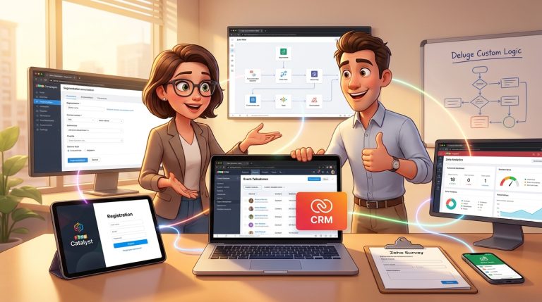 Mehr über den Artikel erfahren Zoho CRM, Catalyst und externe APIs: Tutorial für Account-basiertes Einladungssystem