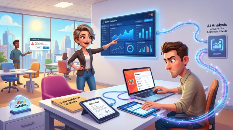Mehr über den Artikel erfahren Zoho CRM, Zoho Analytics, externe KI-APIs: Tutorial zur Workflow-Automatisierung