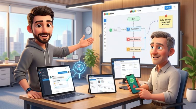 Mehr über den Artikel erfahren Zoho Cliq, OpenAI API und Zoho CRM: KI-Bot-Integration und WhatsApp-Troubleshooting Tutorial