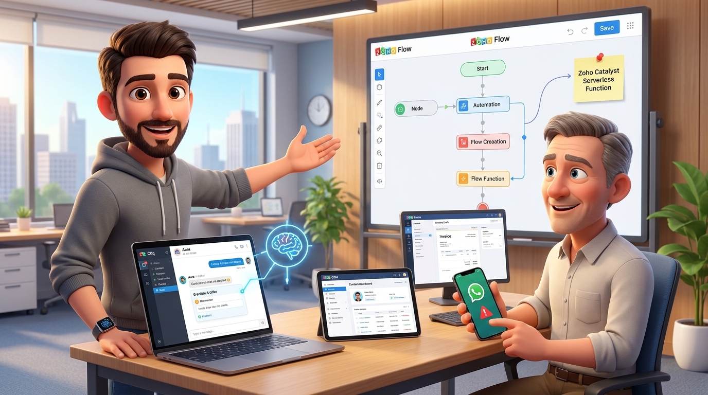 Du betrachtest gerade Zoho Cliq, OpenAI API und Zoho CRM: KI-Bot-Integration und WhatsApp-Troubleshooting Tutorial