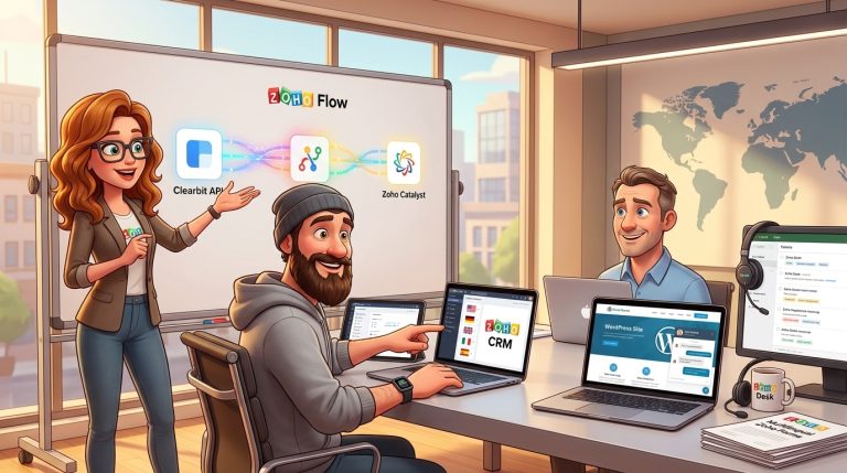 Mehr über den Artikel erfahren Zoho CRM, DataPrep und SalesIQ für internationale Lead-Prozesse automatisieren