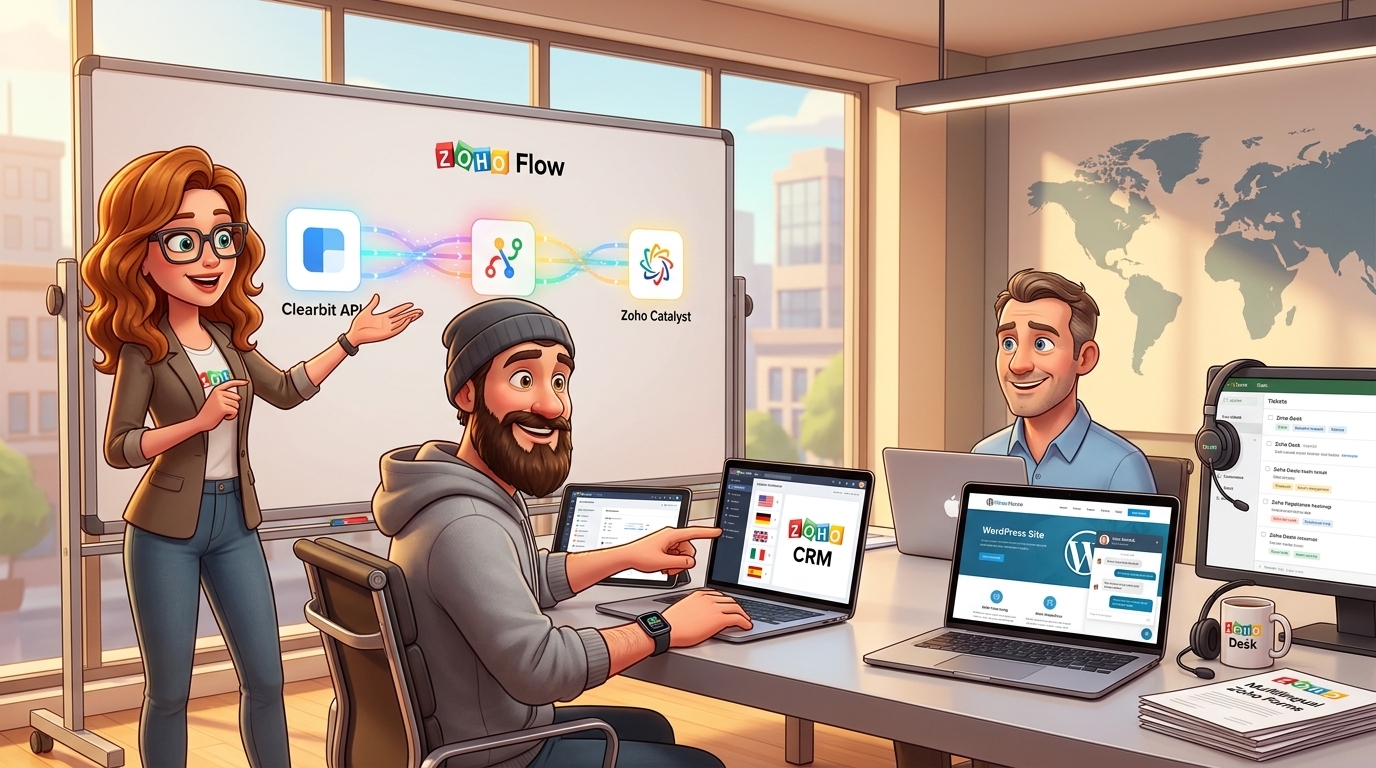 Du betrachtest gerade Zoho CRM, DataPrep und SalesIQ für internationale Lead-Prozesse automatisieren
